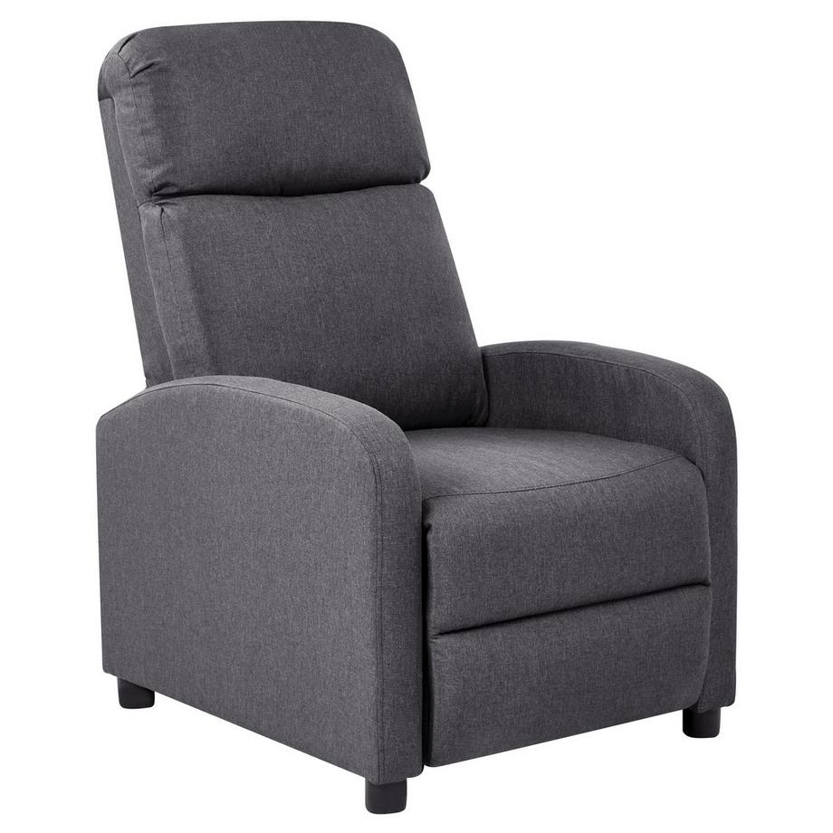 Beliani Fauteuil inclinable en Lin synthétique Traditionnel EMINENCE  