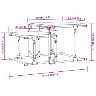 VidaXL tavolino impilabile Legno multistrato  