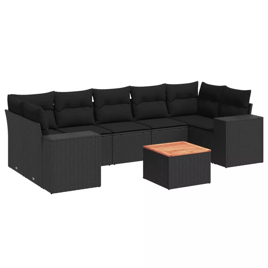 VidaXL - Ensemble de canapés de jardin rotin synthétique, One Size, Noir