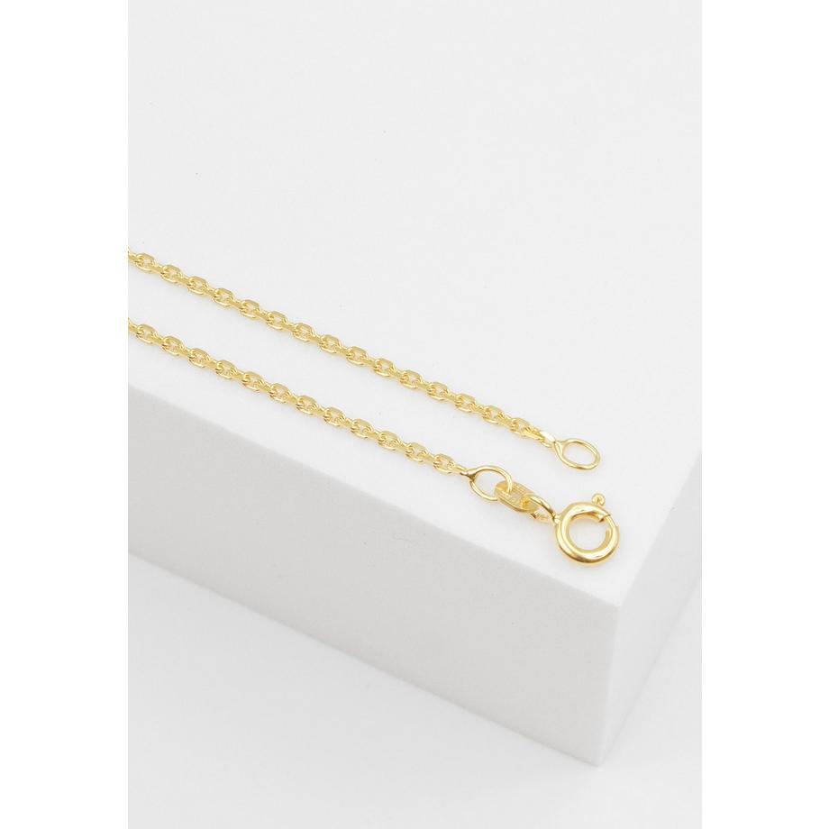 MUAU Schmuck  Collier forçat or jaune 585, 1.6mm, 40cm 