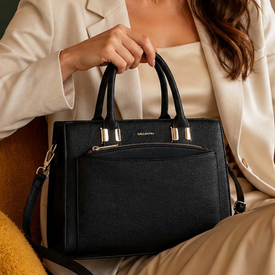 Gallantry Sac à Main Structuré avec Poche Zippée Avant  