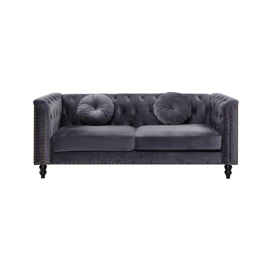 Vente-unique Canapé 3 places en velours TURNER  