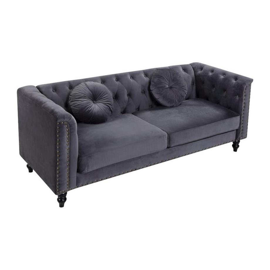 Vente-unique Canapé 3 places en velours TURNER  