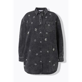 Studio Untold  Chemisier en jean, long et oversize, avec perles fantaisie 