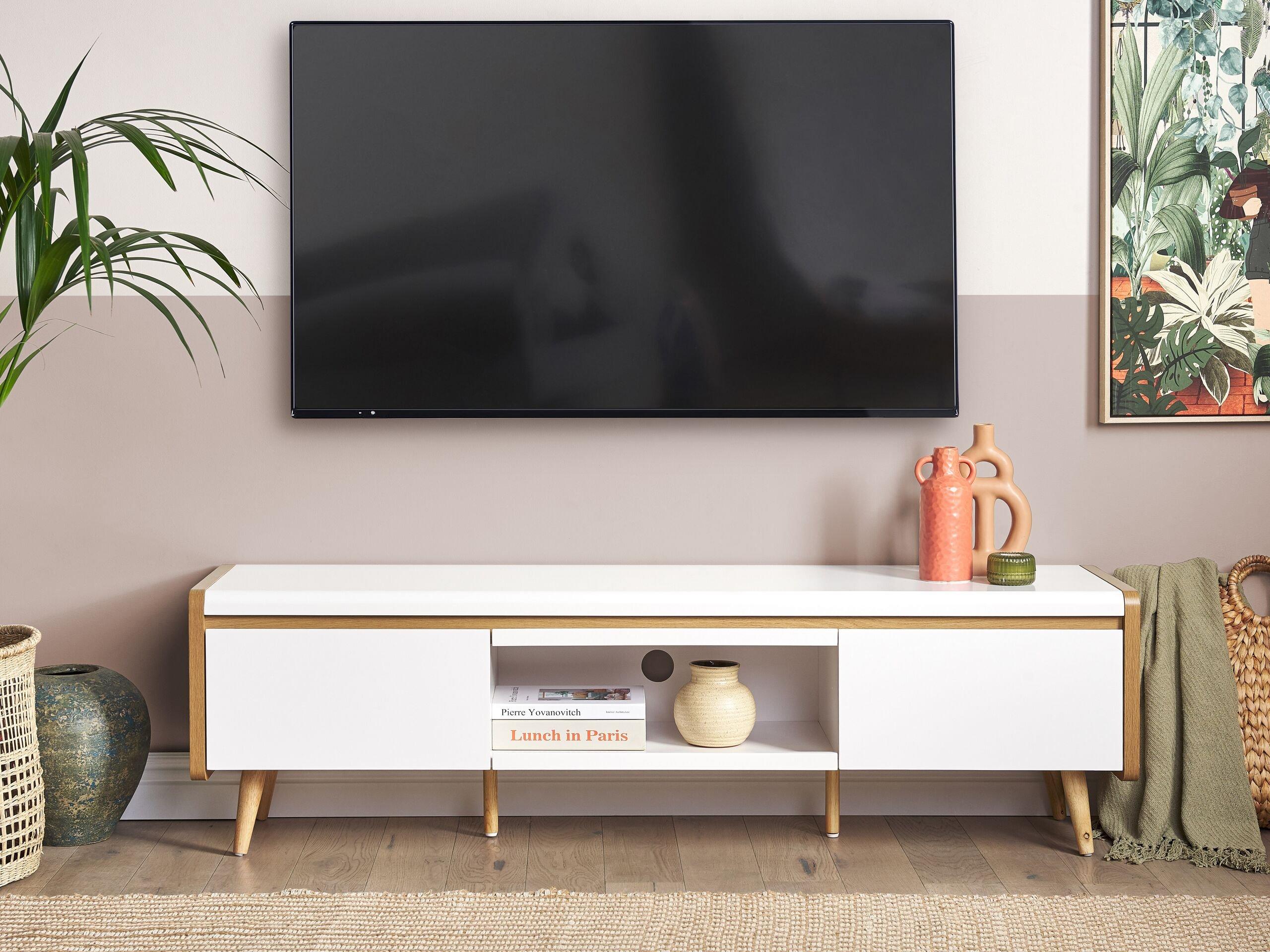 Beliani Meuble TV en MDF Scandinave CUSTER  