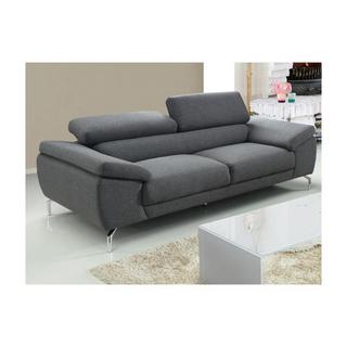 Vente-unique Sofa 3Sitzer Stoff GRETEL  