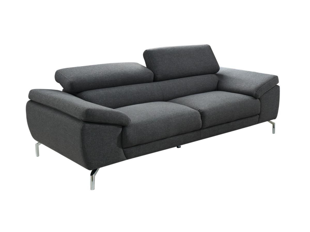 Vente-unique Sofa 3Sitzer Stoff GRETEL  