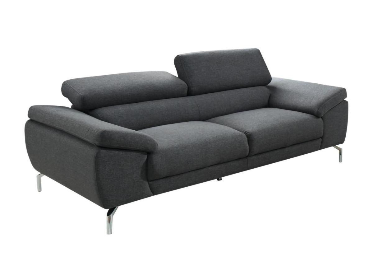 Vente-unique Sofa 3Sitzer Stoff GRETEL  