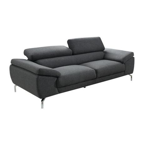 Vente-unique Sofa 3Sitzer Stoff GRETEL  