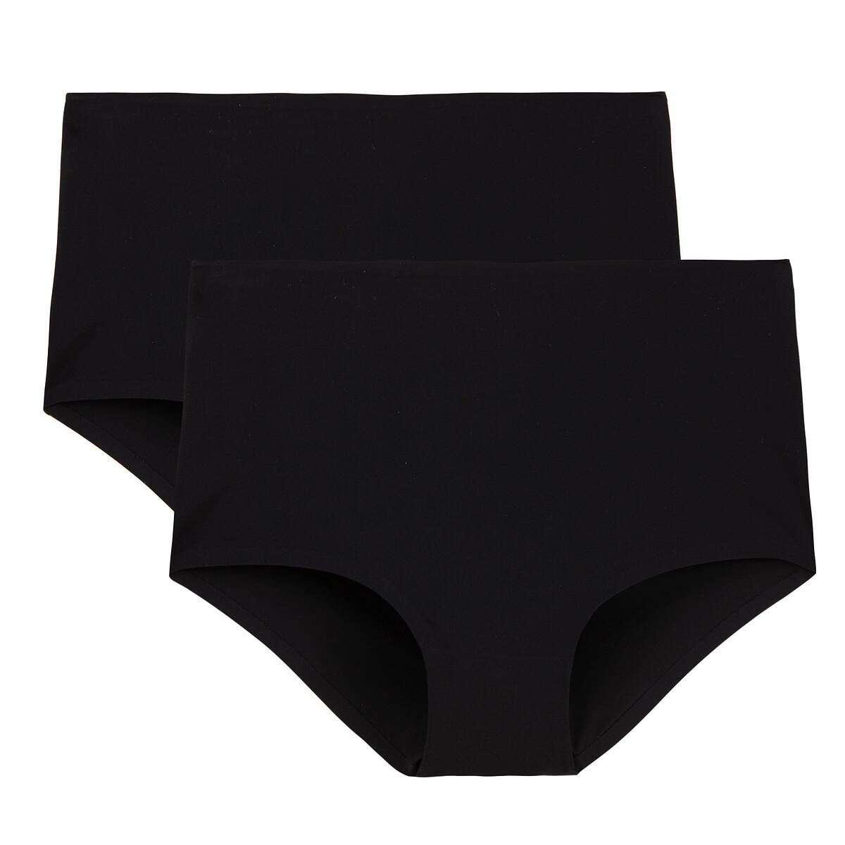 Image of 2er-pack Slips Mit Hohem Bund Damen Schwarz 46