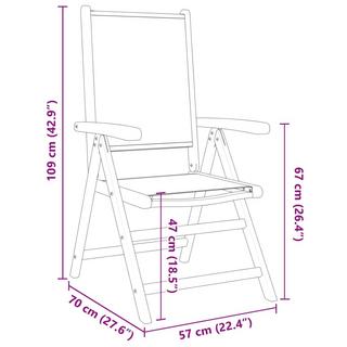 VidaXL Chaise de jardin bois  