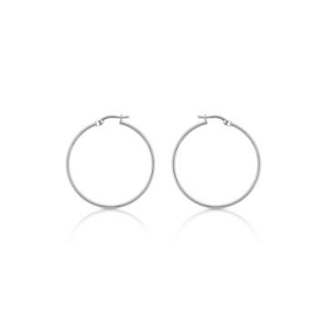 Creolen Weissgold 750 Runddraht 30mm