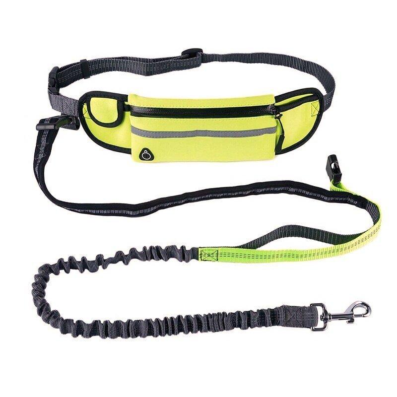 Image of Flexible Hundeleine Mit Hüfttasche, Gelb Unisex ONE SIZE