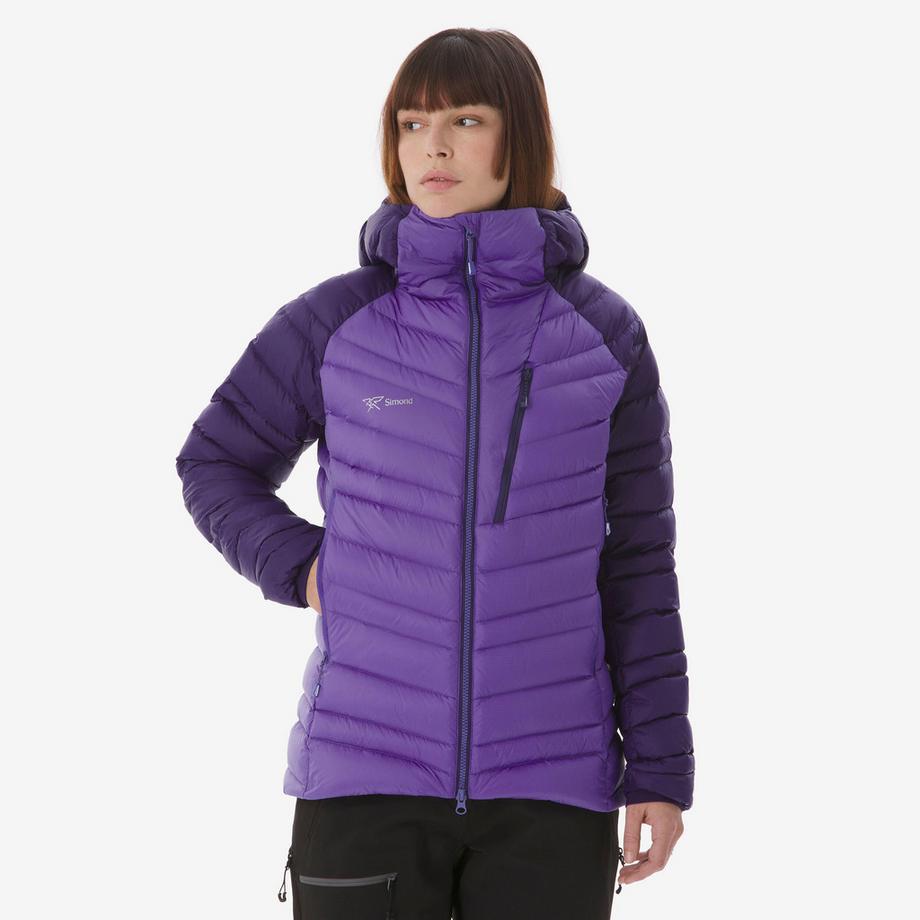 Daunenjacke -12°C Alpinismus Wilder violet