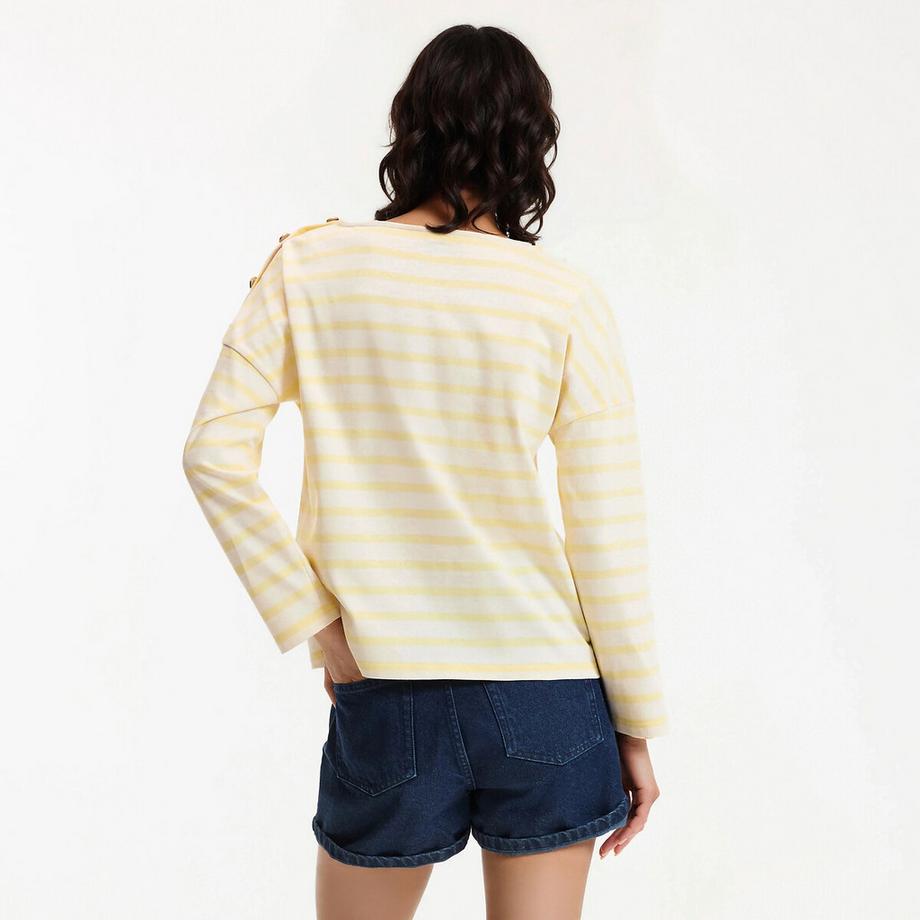 La Redoute Collections Top Maniche Lunghe Rigato Signature  
