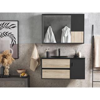 Beliani Badezimmerschrank mit Spiegel aus MDF-Platte Modern TERUEL  