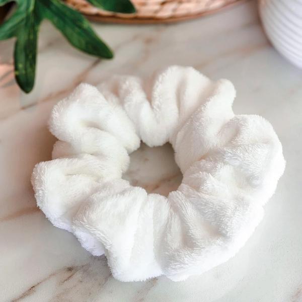 B2X  Scrunchie per capelli in pelliccia sintetica - bianco 