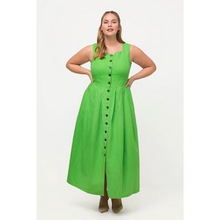 Ulla Popken  Robe sans manches, lin mélangé. Décolleté en forme de cœur. Tenue traditionnelle bavaroise. 