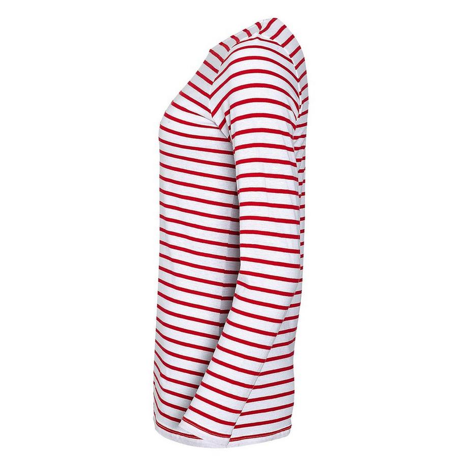 SOLS Marine Gestreiftes Langarm T-Shirt  