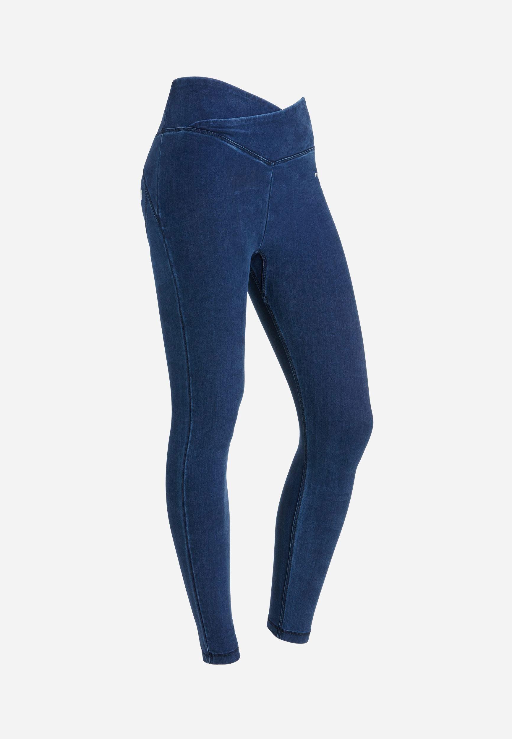 Image of Wr.up® Core Push-up-leggings Unisex Blau Denim Dunkel XL