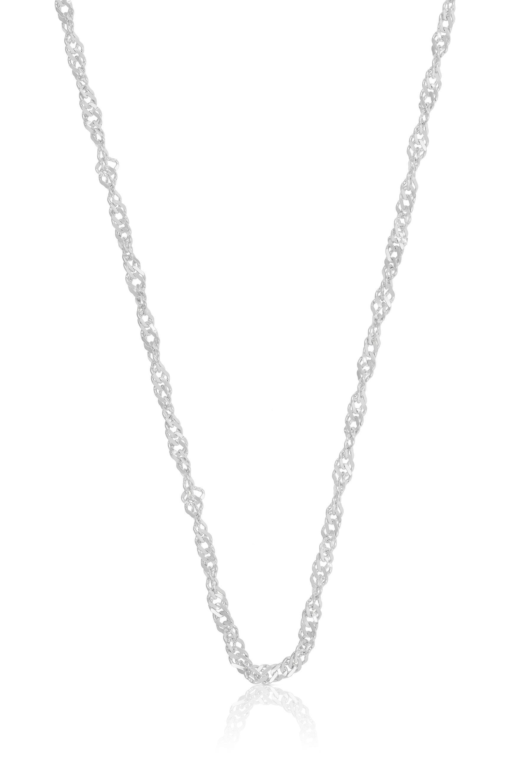 MUAU Schmuck  Collier Singapour or blanc 750, 2.4mm, 40cm 