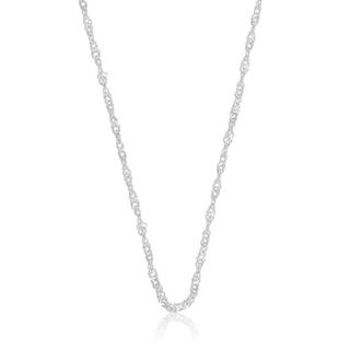 MUAU Schmuck  Collier Singapour or blanc 750, 2.4mm, 40cm 