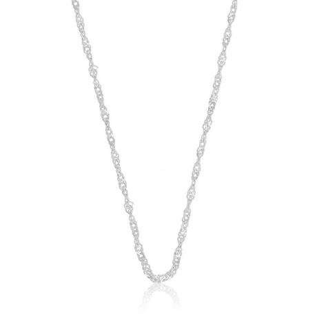 MUAU Schmuck  Collier Singapour or blanc 750, 2.4mm, 40cm 