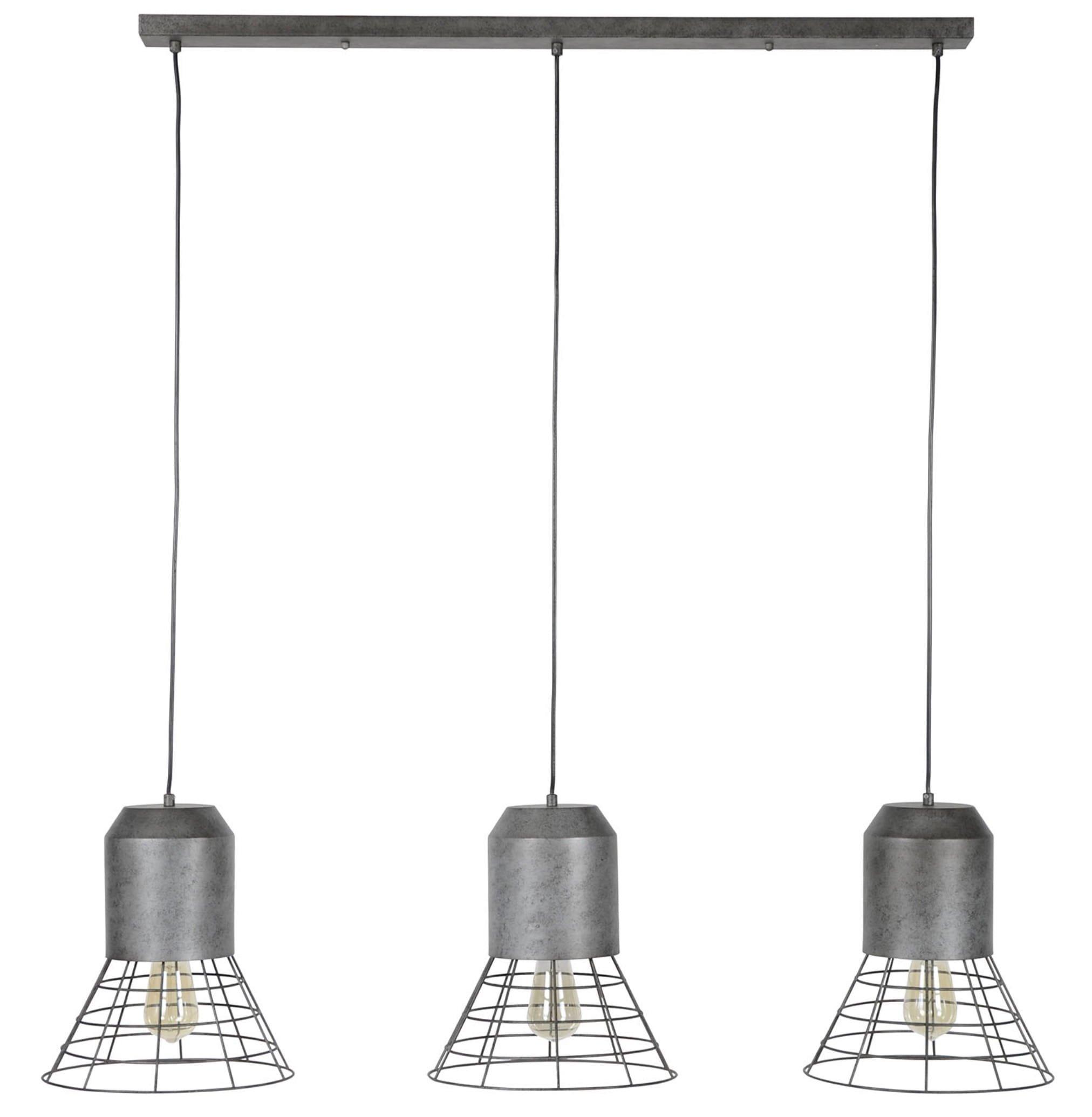 Image of Hängeleuchte 3x30 Shuttle Alt Silber Finish Hängeleuchte 3x30 Shuttle Alt Silber Finish