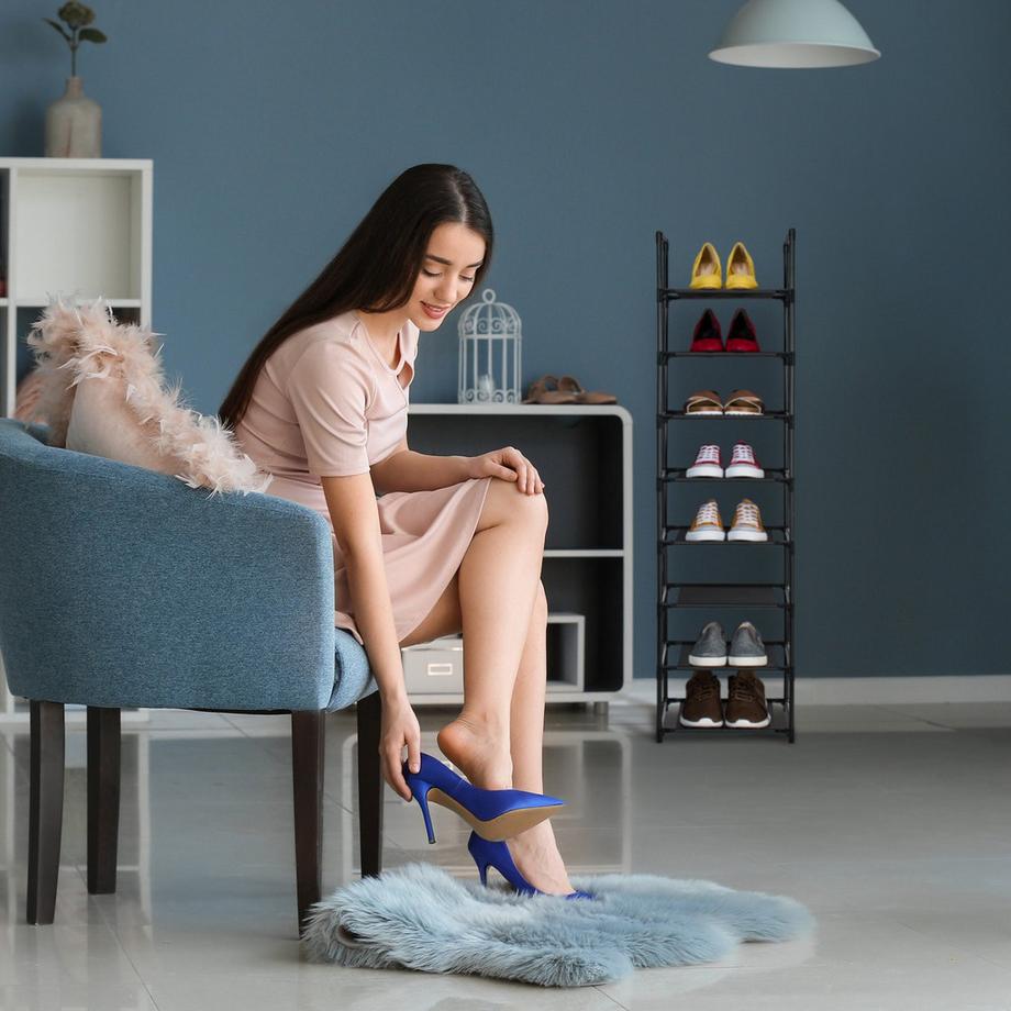 Northix Scarpiera stretta, ripiani in tessuto  