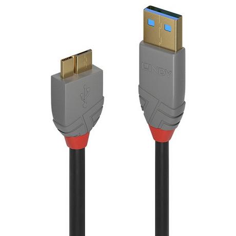 LINDY  36765 USB Kabel 0,5 m USB 3.2 Gen 1 (3.1 Gen 1) USB A Micro-USB B Schwarz 