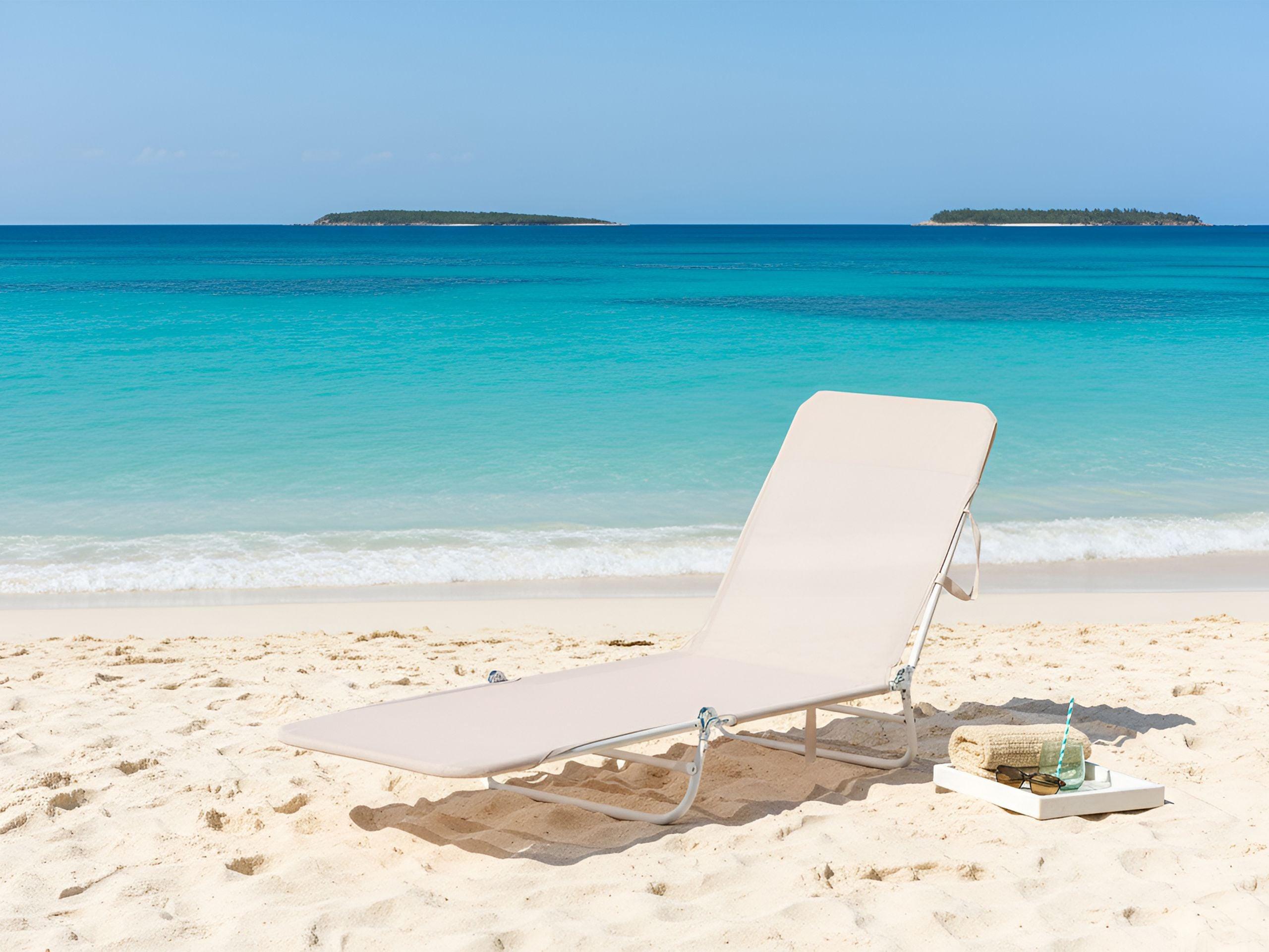 Beliani Lettino Prendisole en Tessuto a rete Moderno KASTORIA  