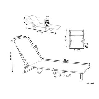 Beliani Lettino Prendisole en Tessuto a rete Moderno KASTORIA  
