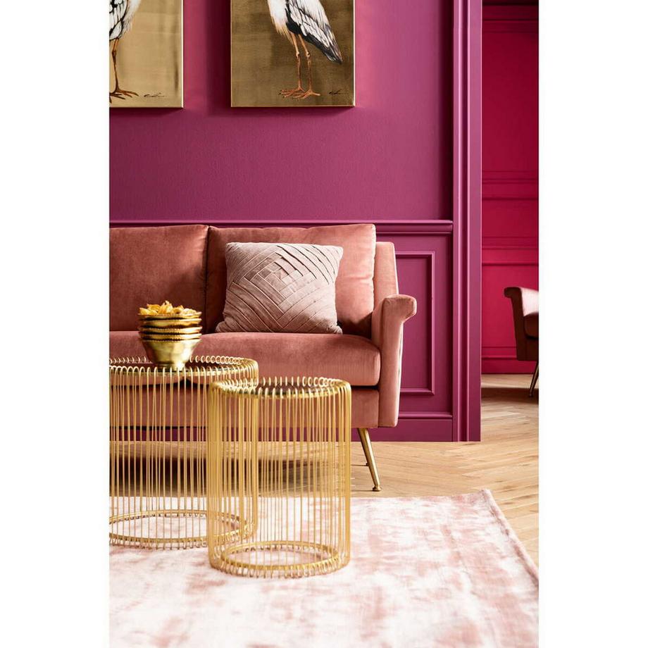 KARE Design Beistelltisch Wire Messing (2/Set)  