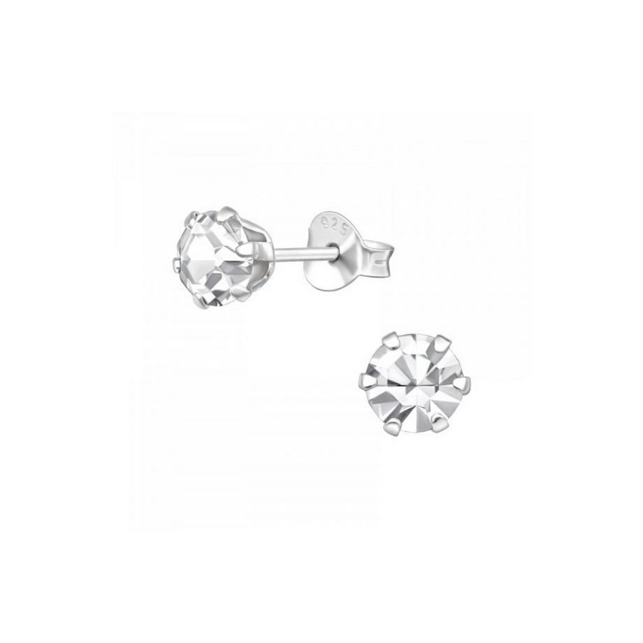 Puces d'eilles Rondes  en  avec Cristaux