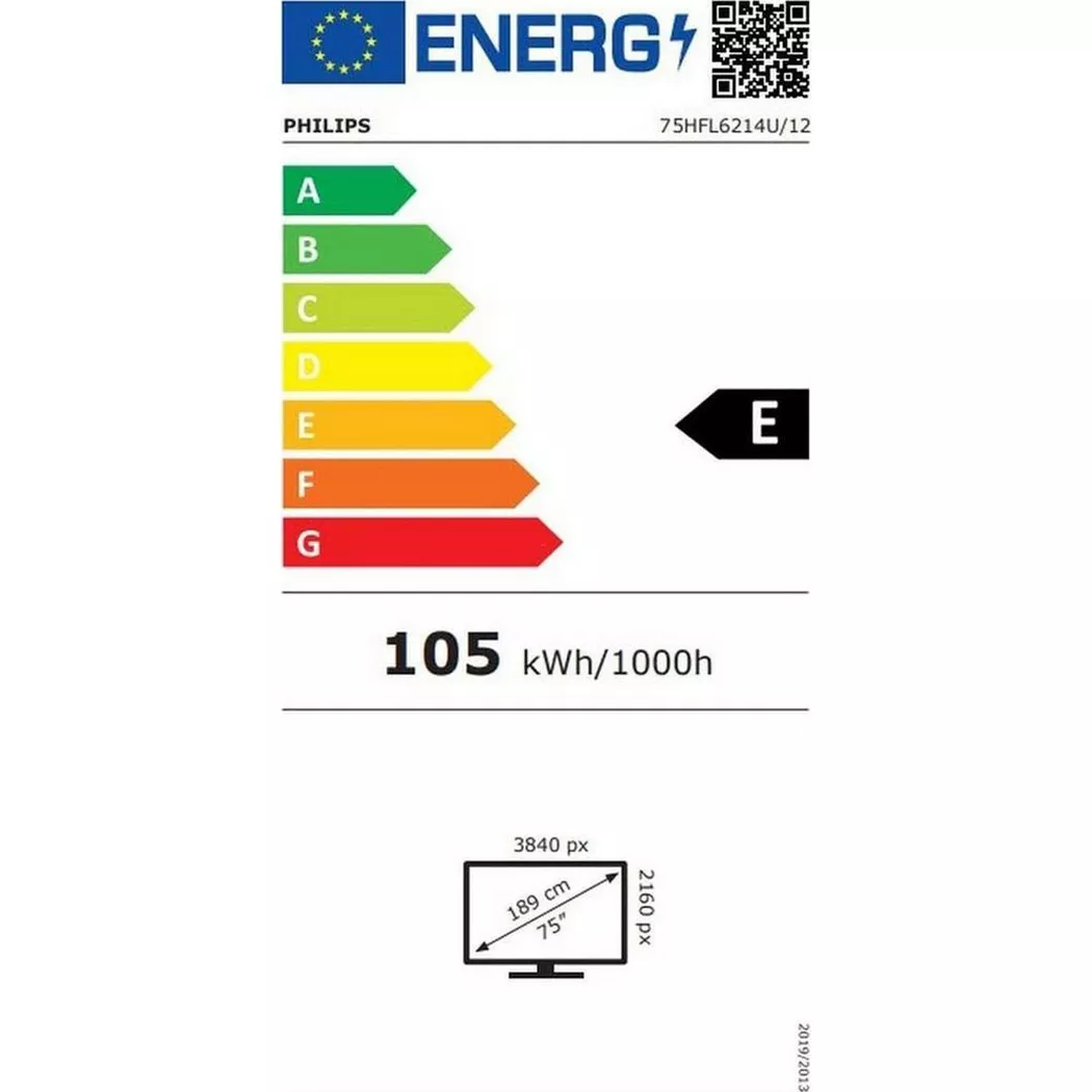 Philips 75HFL6214U 190.5 cm (75") 4K Ultra HD Smart TV Wi-Fi Anthracite 400 cd/m²