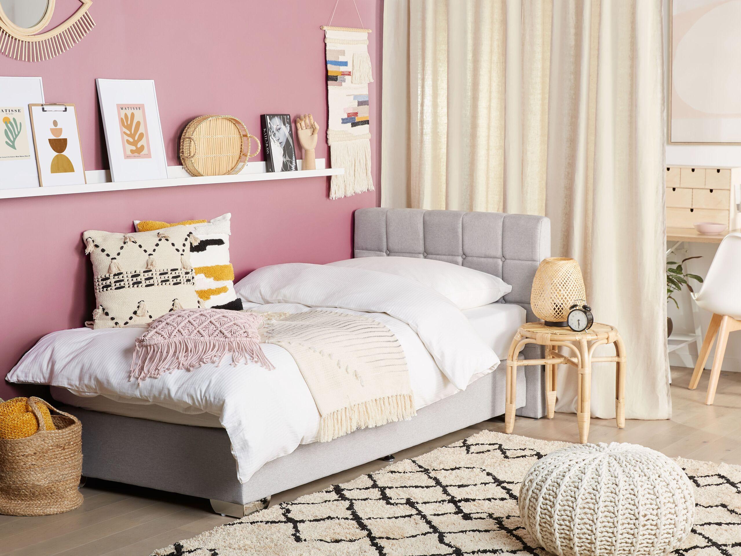 Beliani Lit Boxspring en Polyester Moderne ADMIRAL  