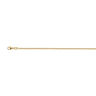 MUAU Schmuck  Collier Zopf Gelbgold 750, 1.7mm, 40cm 