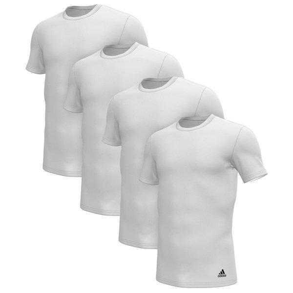 Image of adidas 4er Pack Active Flex Cotton 3 Stripes - Unterhemd Shirt Kurzarm Herren Weiss XXL