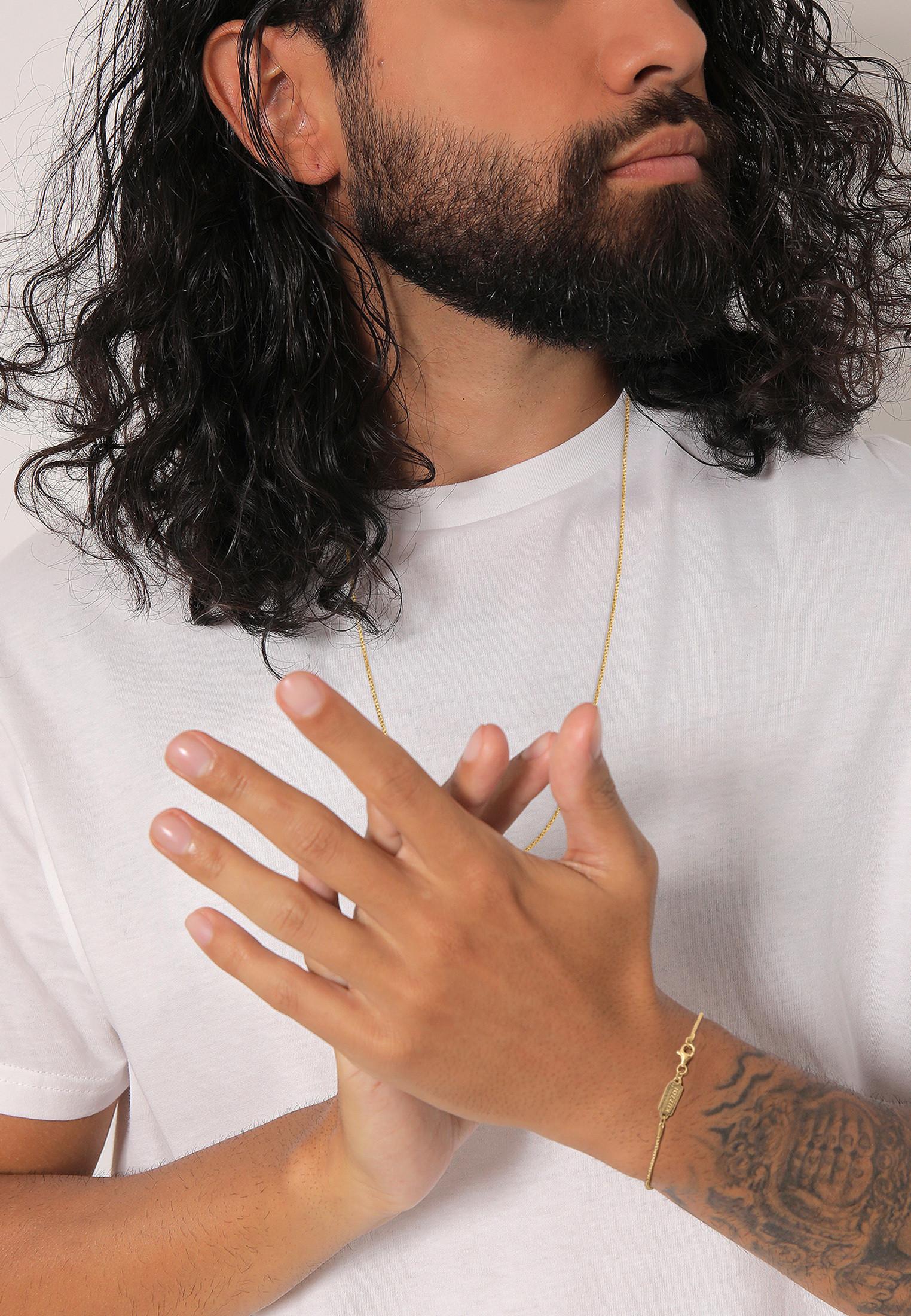 Kuzzoi  Ensemble de Bijoux Kette Armband Kordel Basic 925 Silber 