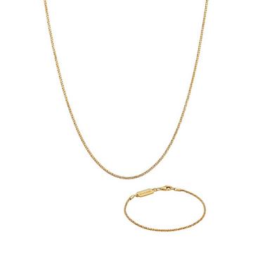 Schmuckset Kette Armband Kordel Basic 925 Silber