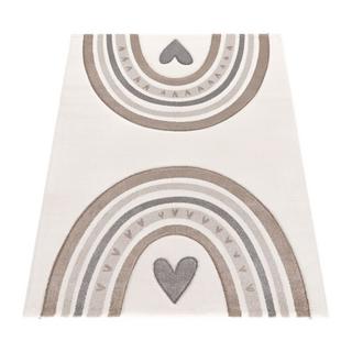 Paco Home Arc-en-ciel du tapis pour enfants avec motif de cœur  