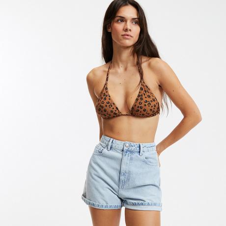 La Redoute Collections Haut de maillot de bain triangle imprimé léopard  