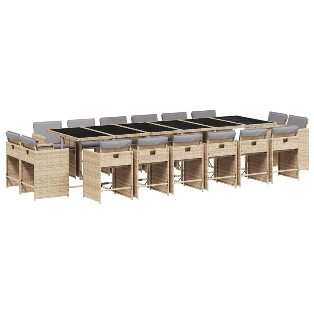 VidaXL - Garten essgruppe poly-rattan, One Size, Beige