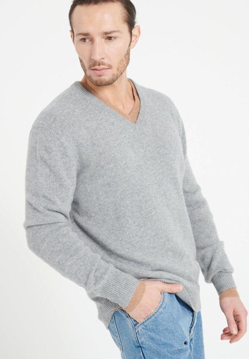 Studio Cashmere8  LUKE 13 Pullover mit V-Ausschnitt 4 Söhne - 100% Kaschmir 