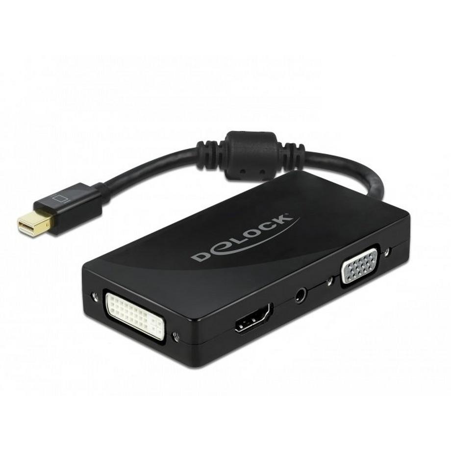 Mini DisplayPort 1.2 Adattatore per VGA / HDMI / DVI / Audio femmina 4K passivo nero