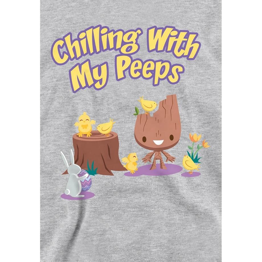 Guardians Of The Galaxy  Chilling With My Peeps Felpa Con Cappuccio Groot Da Indossare 
