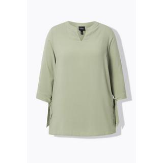 Ulla Popken  Blusa dal taglio svasato con fiocco sulle maniche a 3/4 