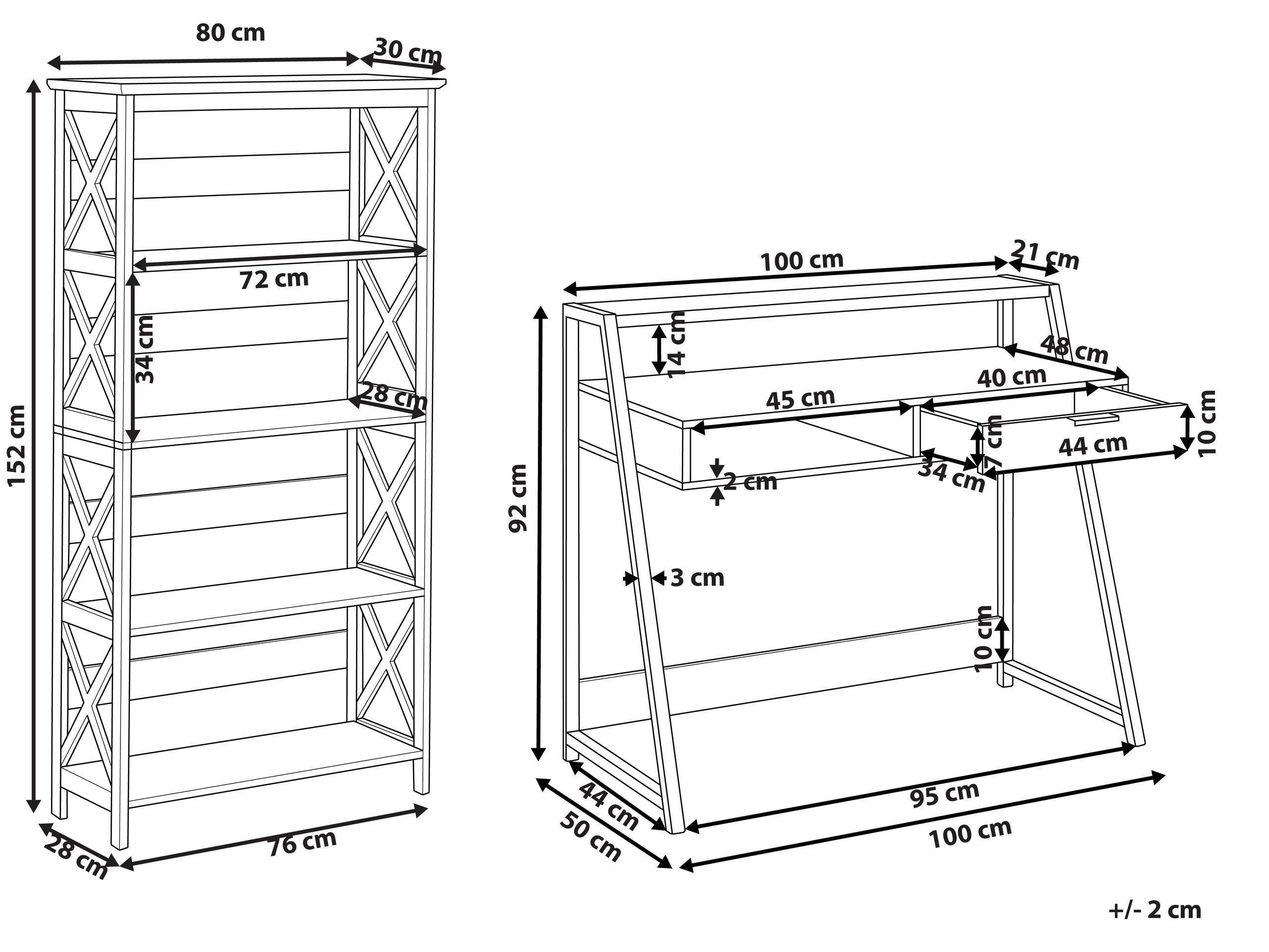 Beliani  Ensemble pour bureau en MDF Moderne FOSTER/CALVIN 