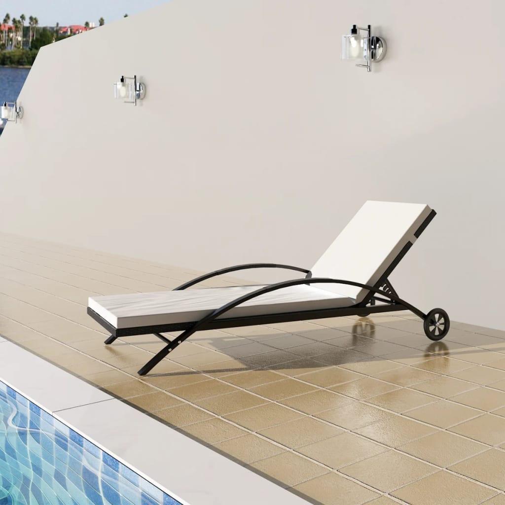 VidaXL Chaise longue rotin synthétique  