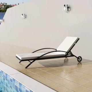 VidaXL Chaise longue rotin synthétique  